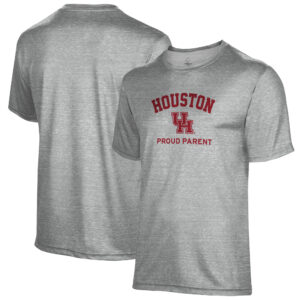 Men's Gray Houston Cougars Proud Parent Name Drop T-Shirt