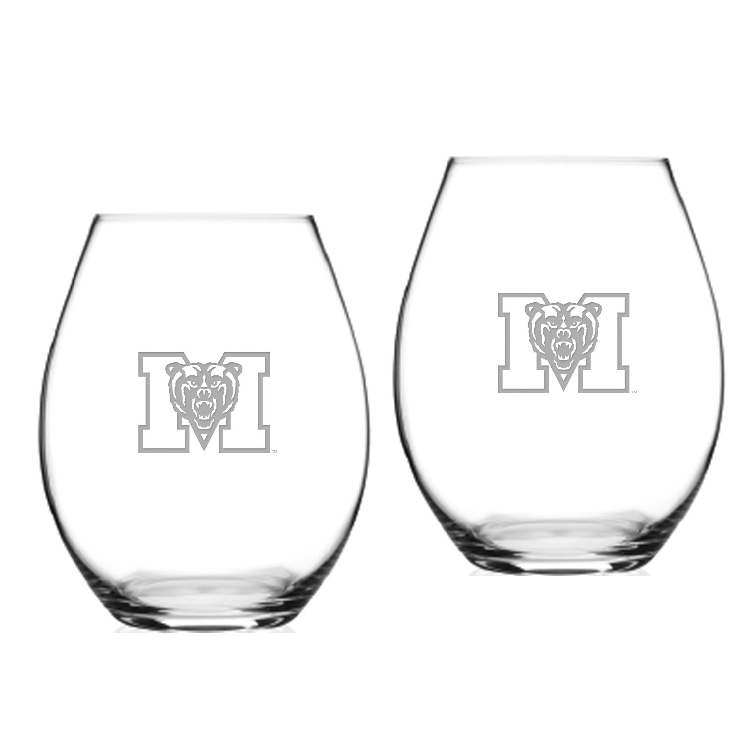 Mercer Bears 20oz. 2-Piece Riedel Stemless Wine Glass Set