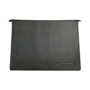 Black Temple Owls Debossed Faux Leather Laptop Case