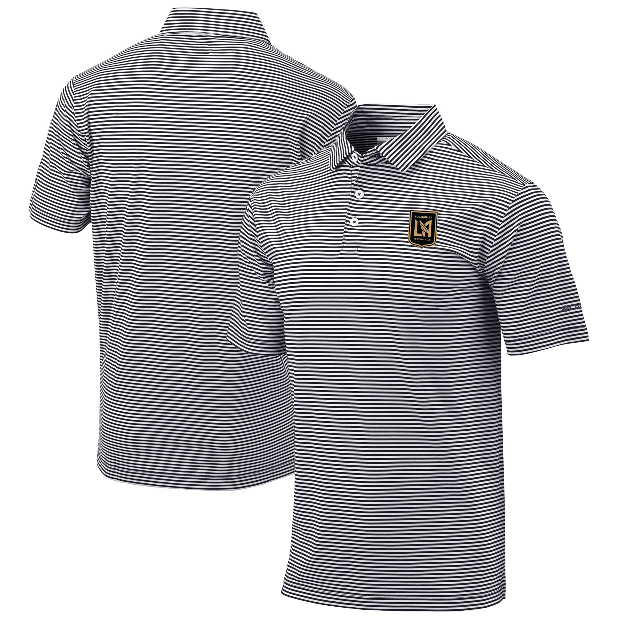 Men's Columbia Black LAFC Omni-Wick Club Invite Polo