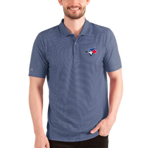 Men's Antigua Heathered Royal/White Toronto Blue Jays Esteem Polo