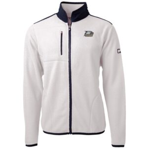 Men's Cutter & Buck Cream Georgia Southern Eagles Team Logo Cascade Eco Sherpa Fleece Full-Zip Jacket