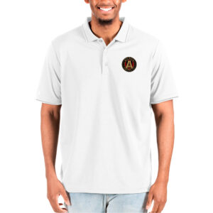 Men's Antigua White Atlanta United FC  Solid Pique Polo