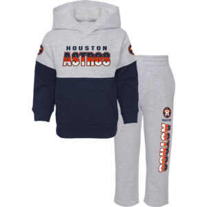 Infant Navy/Heather Gray Houston Astros Playmaker Pullover Hoodie & Pants Set