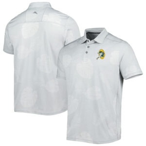 Men's Tommy Bahama Gray Green Bay Packers Throwback Delray Frond IslandZone Polo