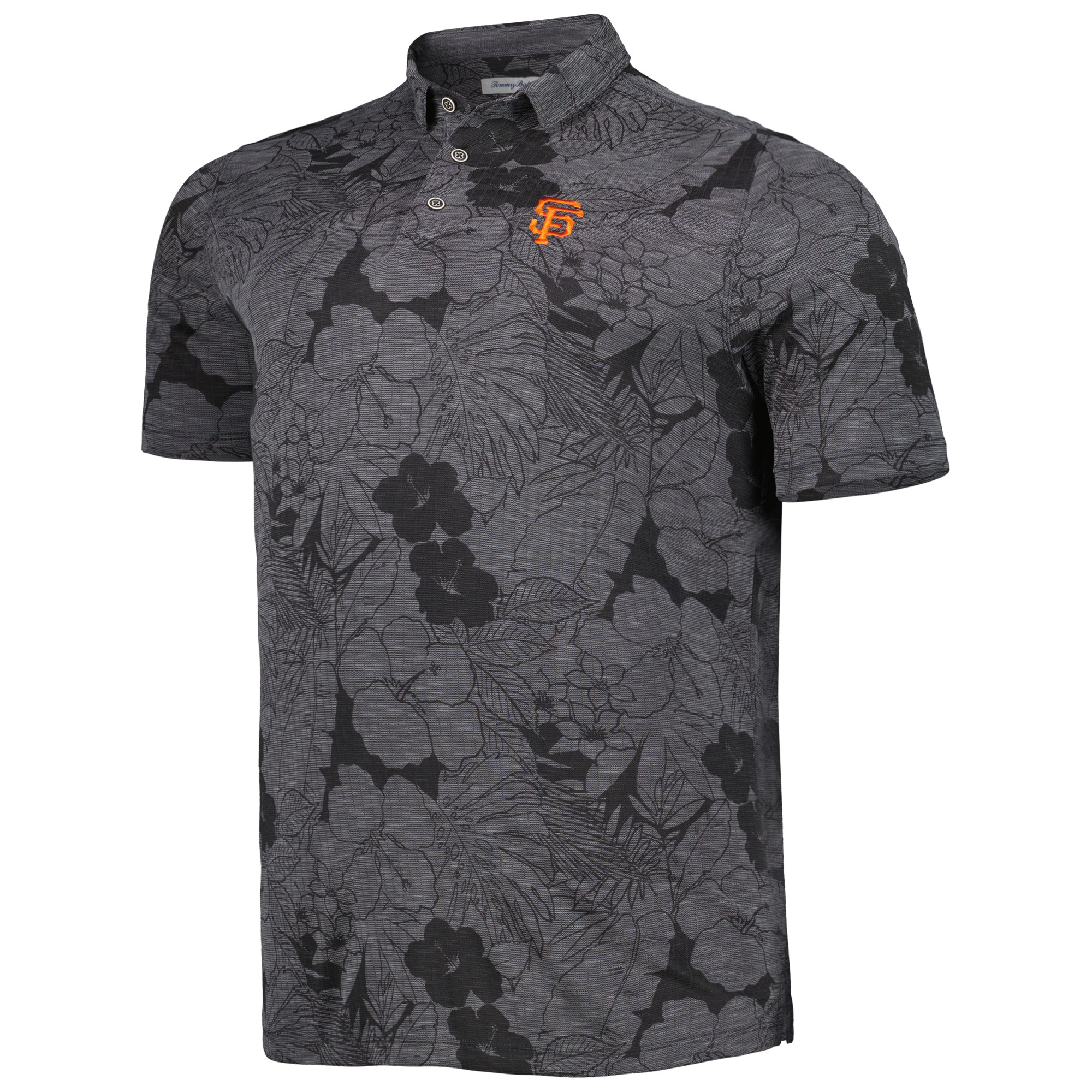 Men's Tommy Bahama Black San Francisco Giants Big & Tall Miramar Blooms Polo - Image 6