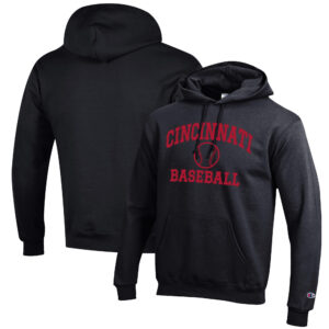 Men's Champion Black Cincinnati Bearcats Baseball Icon Pullover Hoodie