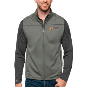 Men's Antigua Steel Antelope Valley College Links Full-Zip Golf Vest