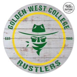 Golden West College 20'' x 20'' Indoor/Outdoor Weathered Circle Sign
