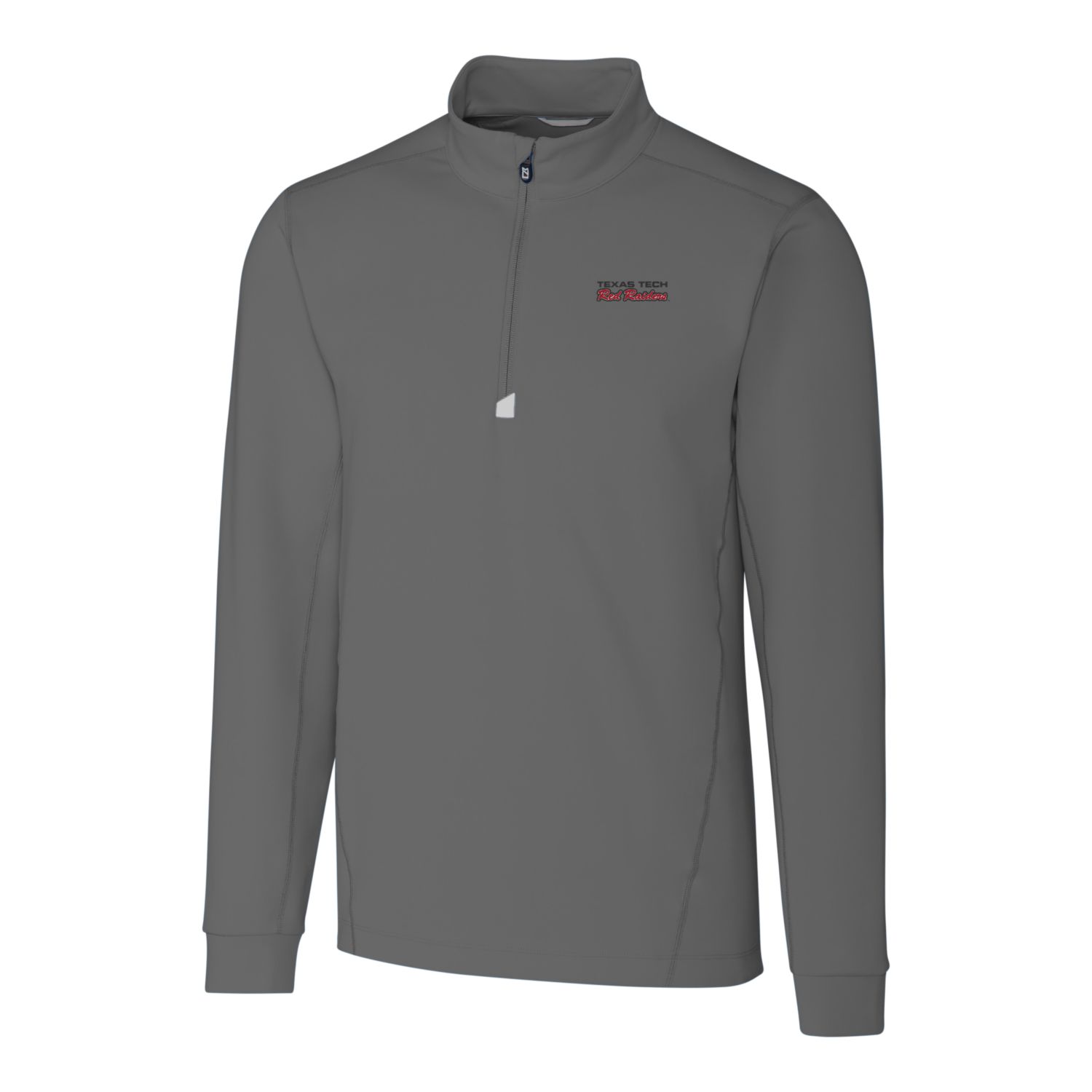 Men's Cutter & Buck Steel Texas Tech Red Raiders Big & Tall Traverse Stretch Quarter-Zip Pullover Top - Image 6