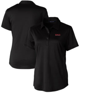 Women's Cutter & Buck Black Texas Tech Red Raiders Vault Prospect Textured Stretch Polo