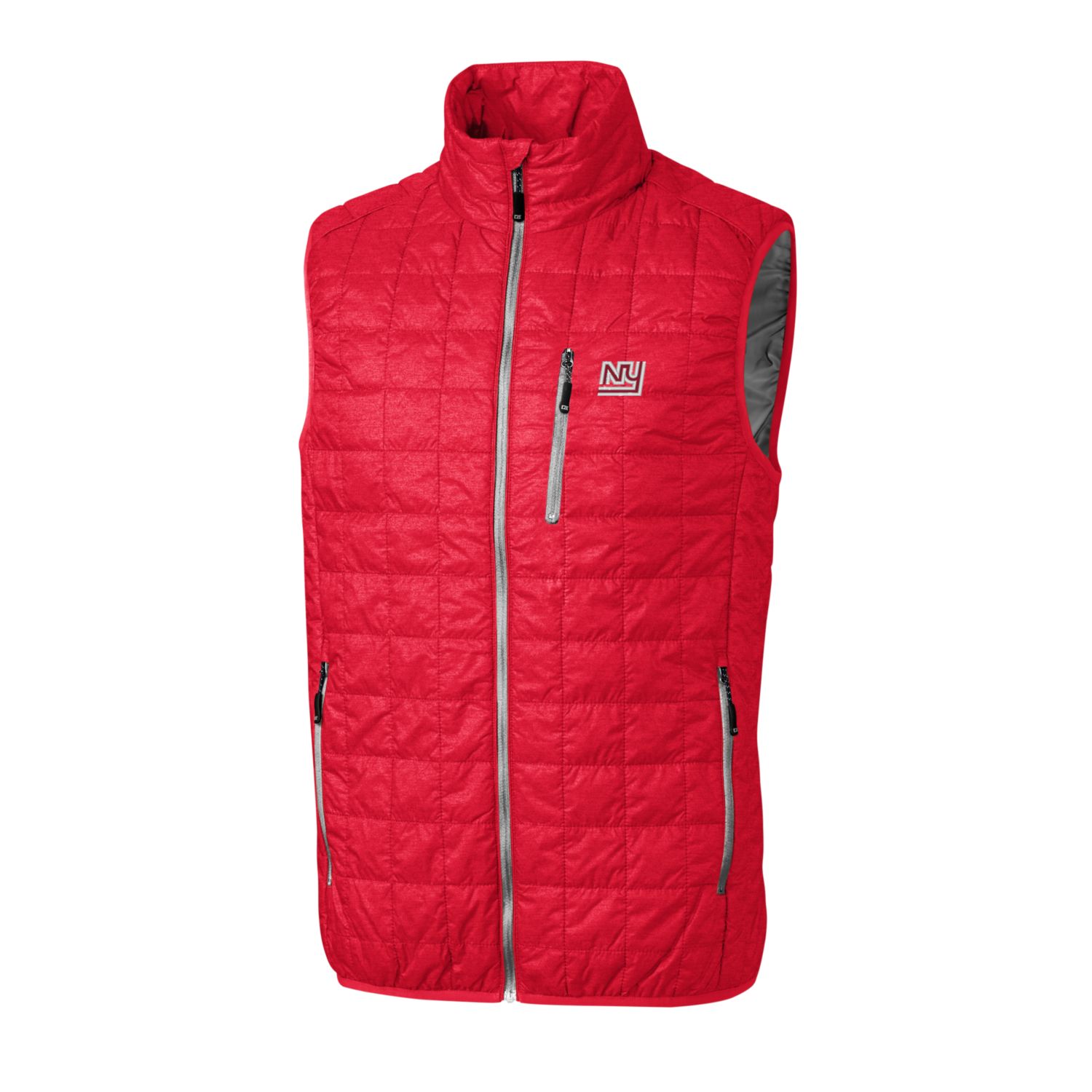 Men's Cutter & Buck Red New York Giants Throwback Logo Rainier PrimaLoft Eco Insulated Full-Zip Puffer Vest - Image 3
