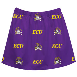 Girls Infant Purple ECU Pirates All Over Print Skirt