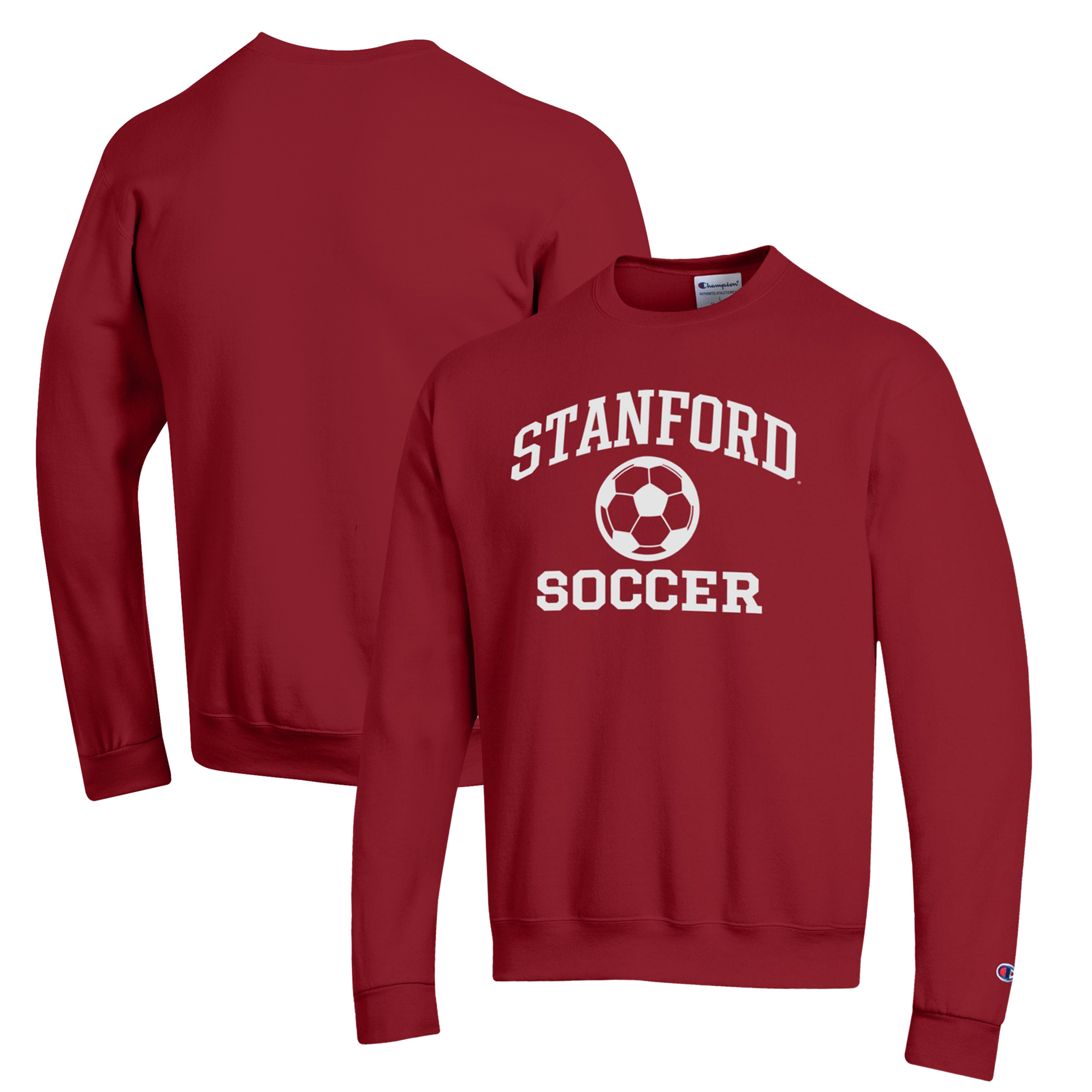 Men's Champion Cardinal Stanford Cardinal Soccer Icon Powerblend Pullover Sweatshirt - Image 5