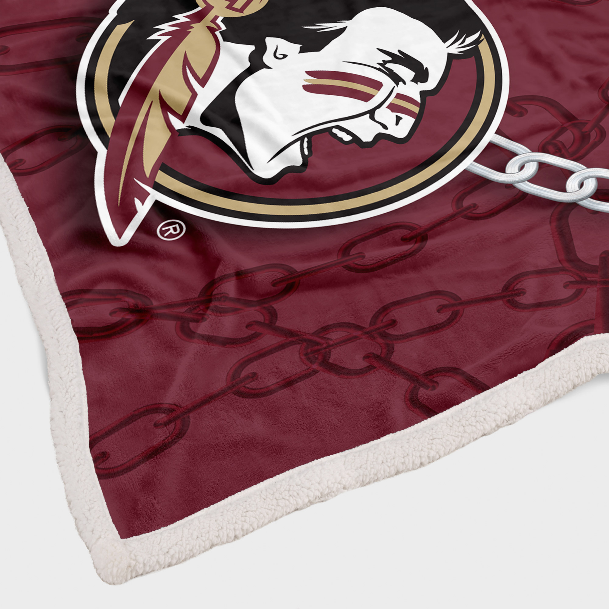 Florida State Seminoles 60'' x 80'' Fan Chain Flannel Sherpa Blanket - Image 5