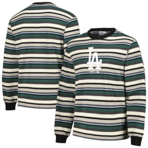 Men's PLEASURES Cream/Green Los Angeles Dodgers Ballpark Long Sleeve T-Shirt