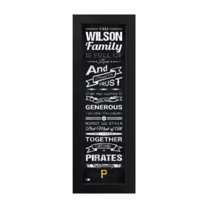 Imperial Pittsburgh Pirates 8" x 24" Personalized Family Cheer Framed Print