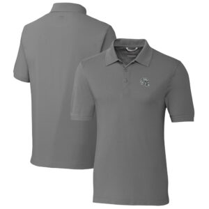 Men's Cutter & Buck  Gray Las Vegas Raiders Helmet Advantage Tri-Blend Pique Polo