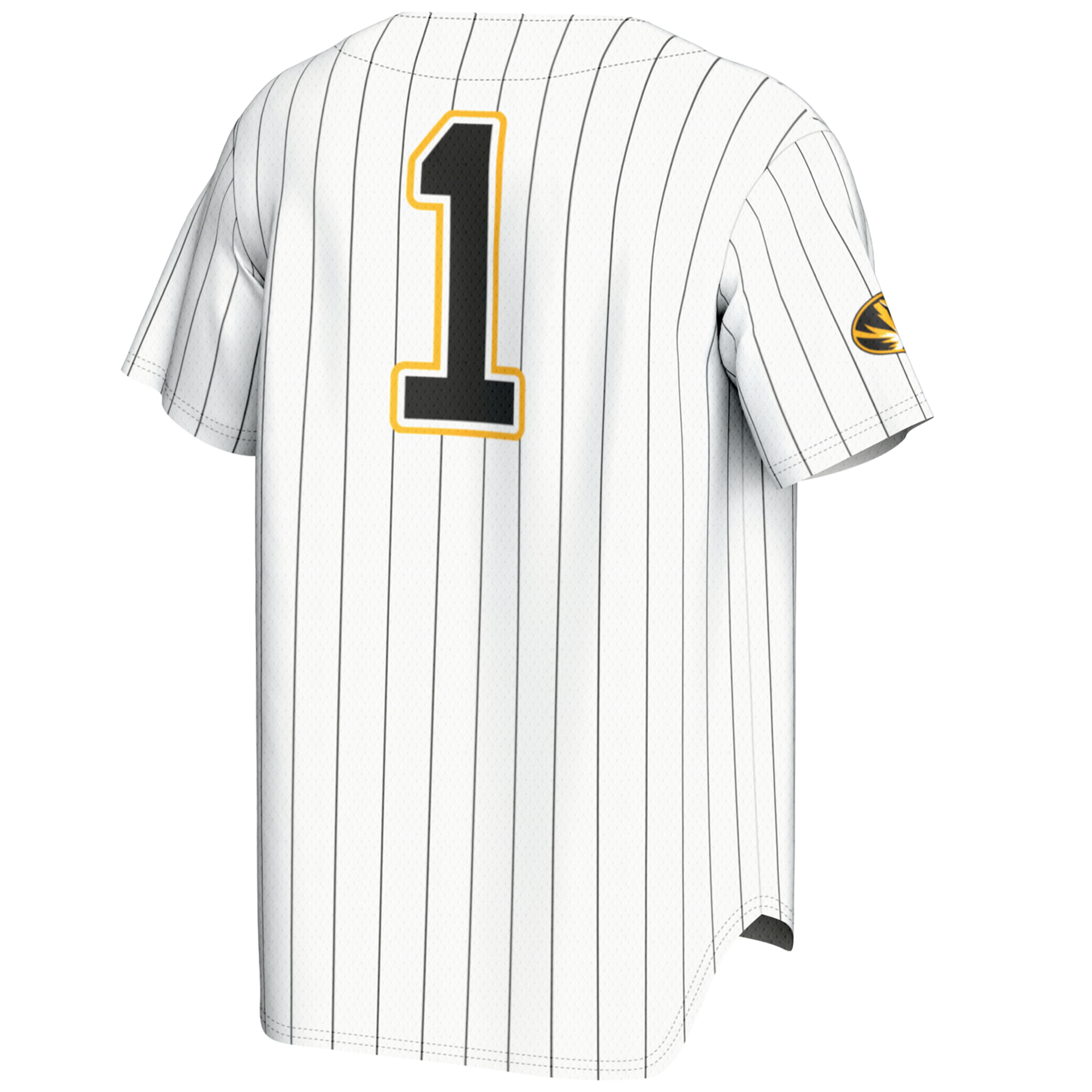 Men's GameDay Greats #1 White Missouri Tigers Lightweight Baseball Jersey - Image 4
