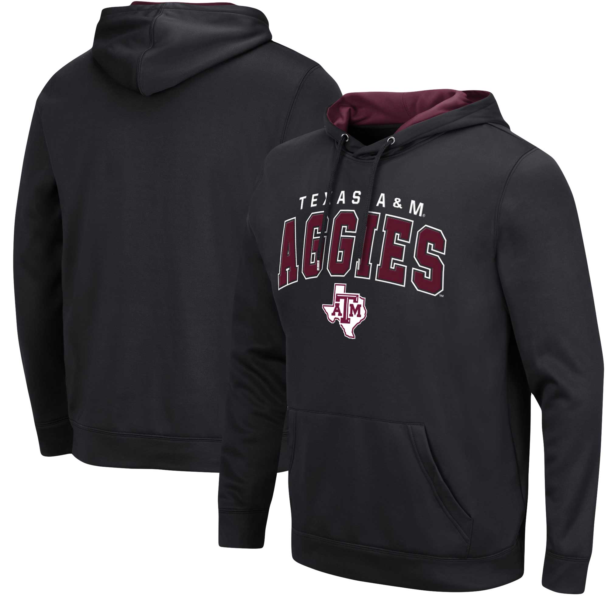 Men's Colosseum Black Texas A&M Aggies Resistance Pullover Hoodie - Image 2