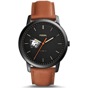 Men's Fossil  Black Bethel Wildcats Minimalist Slim Light Brown Leather Watch