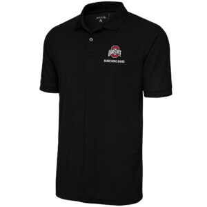 Men's Antigua  Black Ohio State Buckeyes Marching Band Legacy Pique Polo