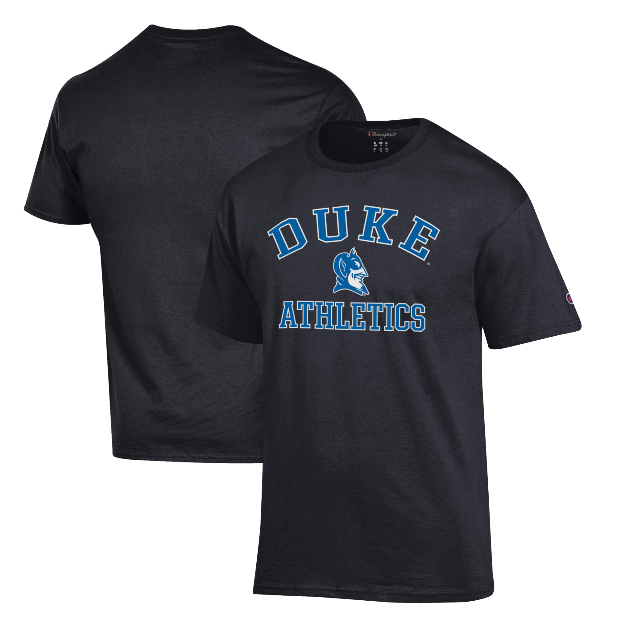Men's Champion Black Duke Blue Devils Arch Logo Athletics T-Shirt