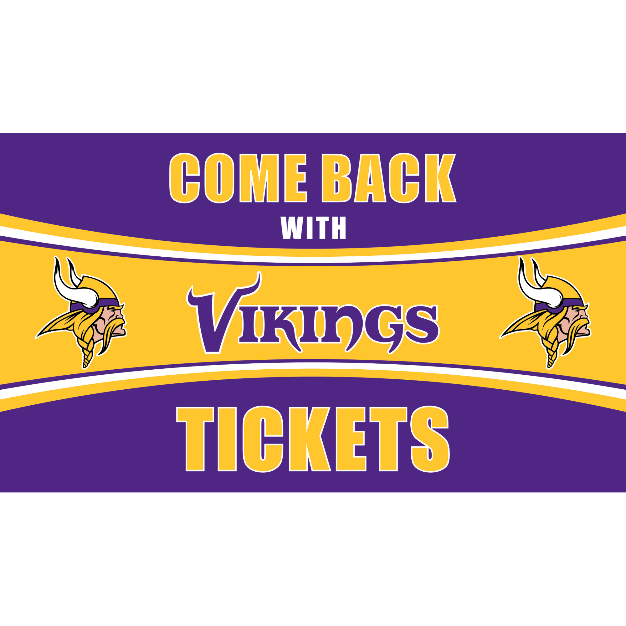 Minnesota Vikings 28" x 16" Come Back With Tickets Door Mat