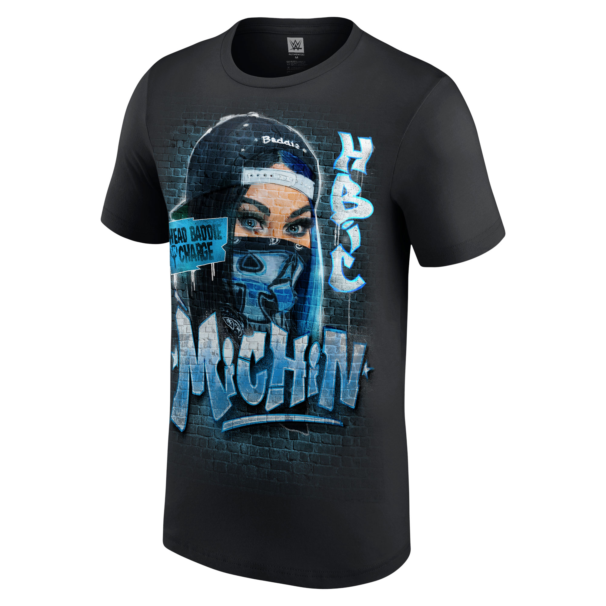 Men's Black Michin Spray Paint T-Shirt - Image 6