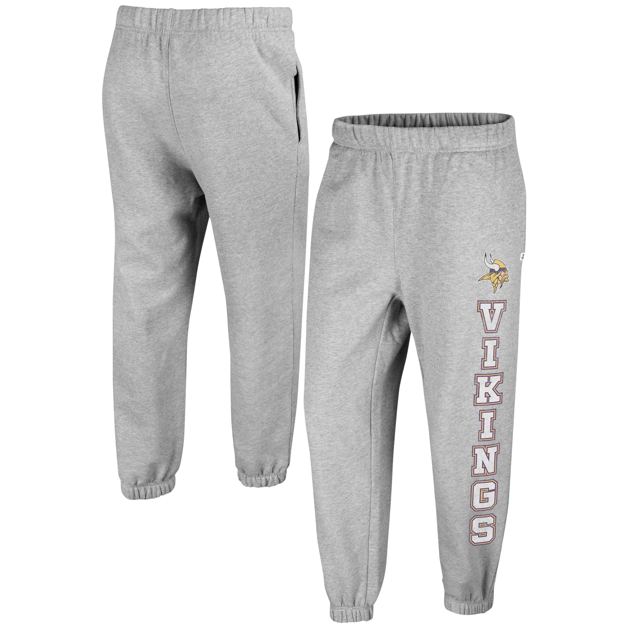 Women's '47 Gray Minnesota Vikings Double Pro Harper Jogger Sweatpants