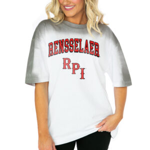 Women's Gameday Couture  White Rensselaer Polytechnic Institute Engineers Interception Oversized T-Shirt