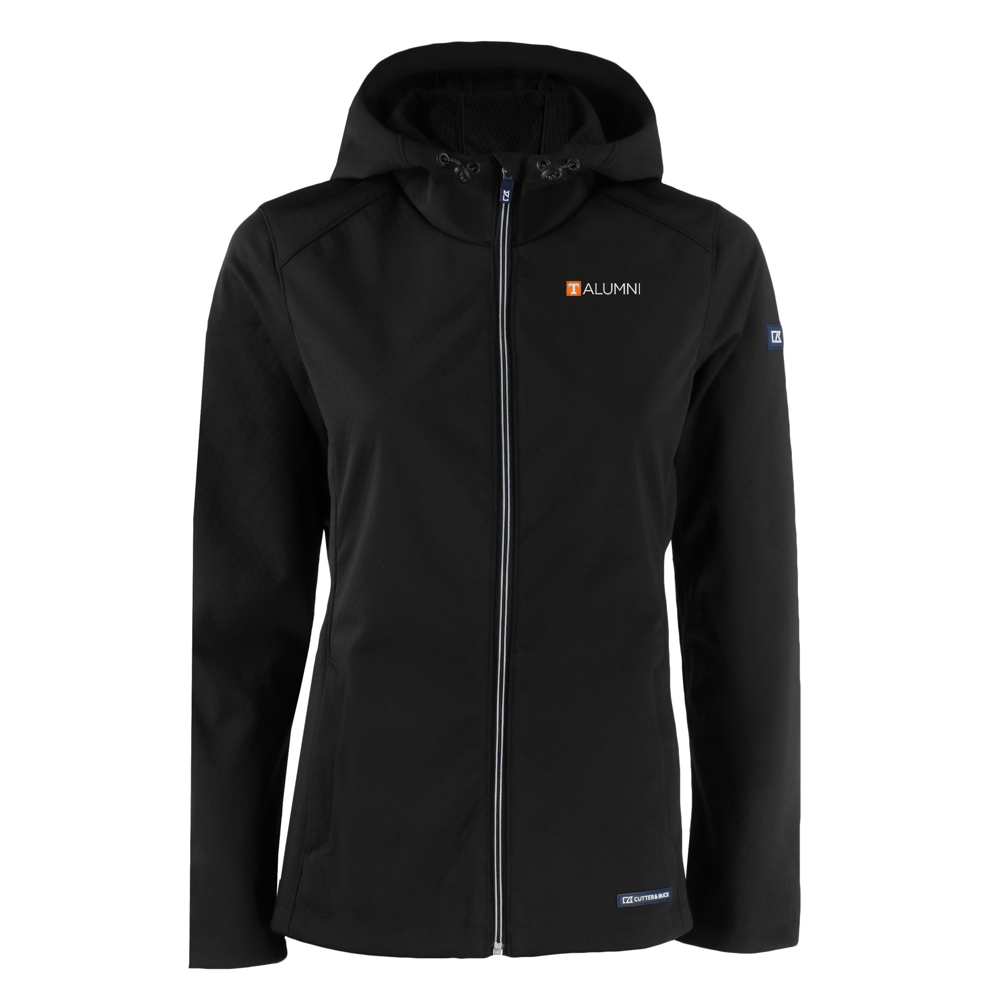 Women's Cutter & Buck Black Tennessee Volunteers Alumni Evoke Eco Softshell Recycled Full-Zip Jacket - Image 3