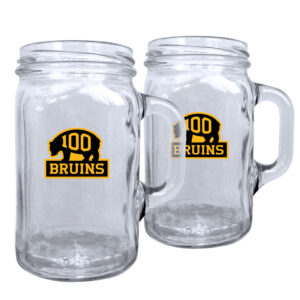 Boston Bruins Centennial Alternate Logo Two-Piece 16oz. Mason Mug Set