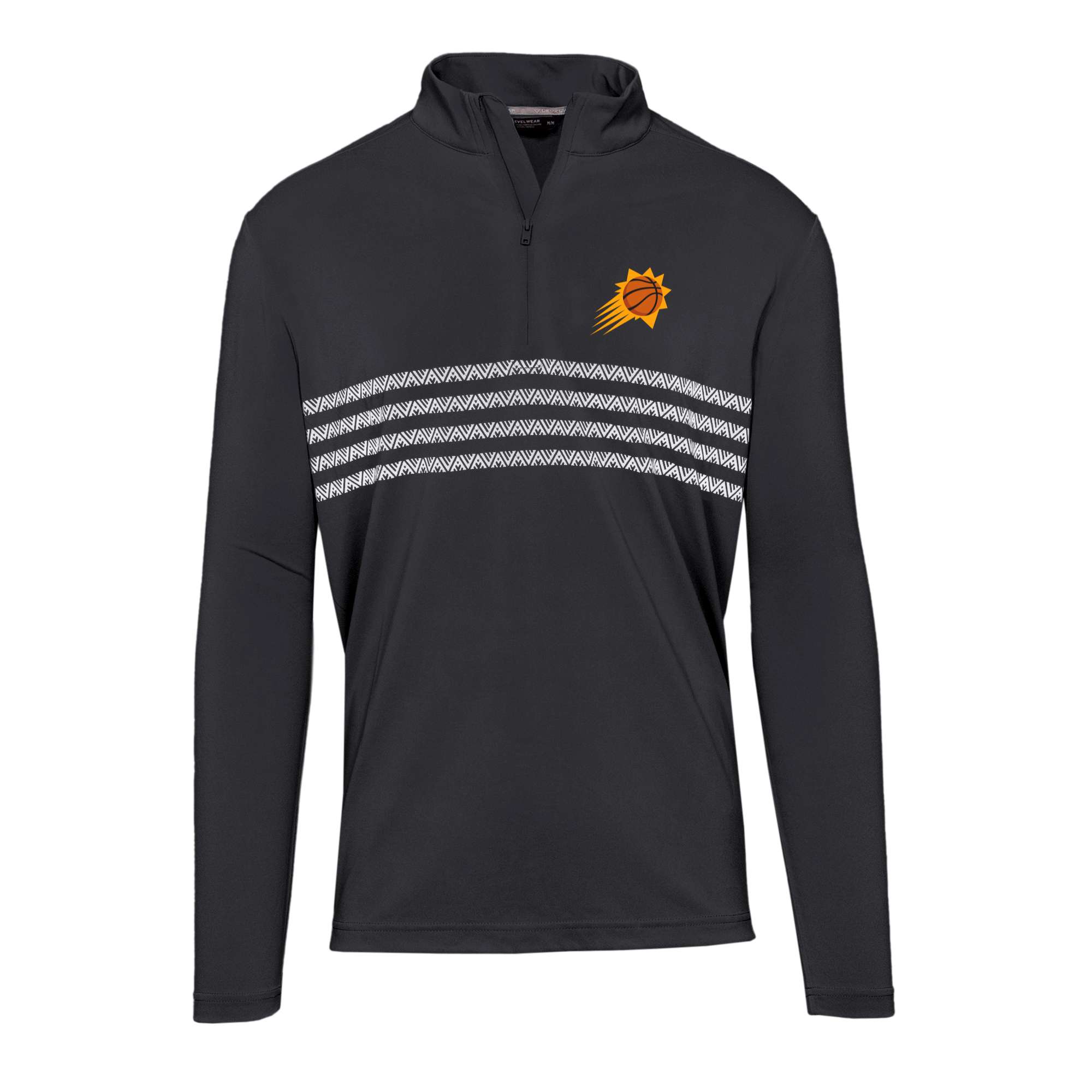 Men's Levelwear Black Phoenix Suns Asher Insignia Core Quarter-Zip Pullover Top