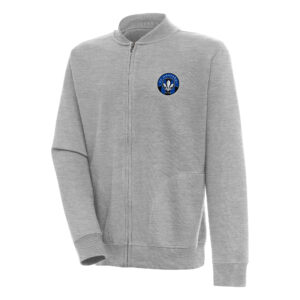 Men's Antigua Heather Gray CF Montreal Victory Full-Zip Jacket