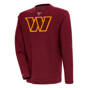 Men's Antigua  Burgundy Washington Commanders Flier Bunker Pullover Sweatshirt