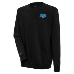 Men's Antigua  Black Detroit Lions Victory Pullover Sweatshirt