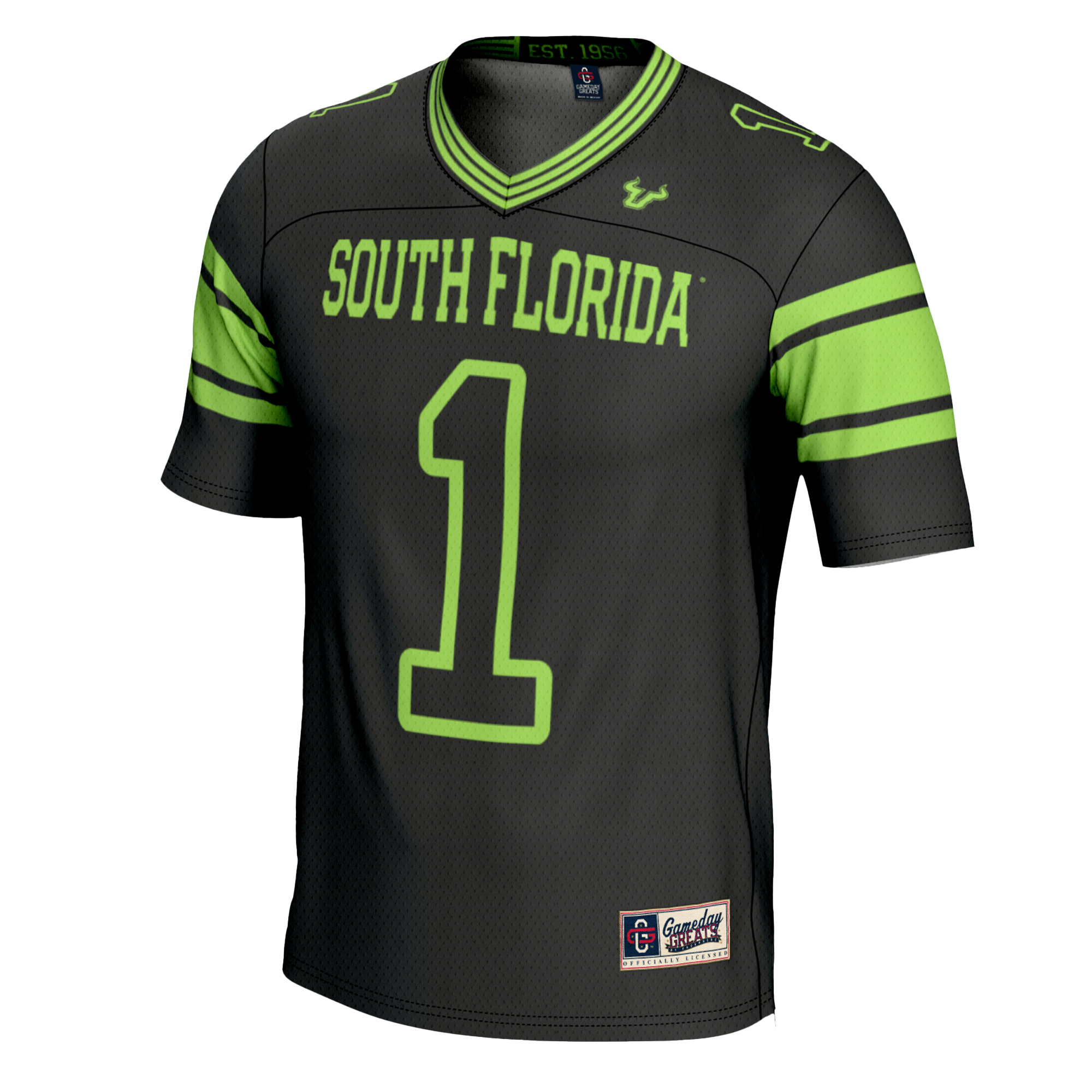 Men's GameDay Greats #1 Black South Florida Bulls Football Jersey - Image 3