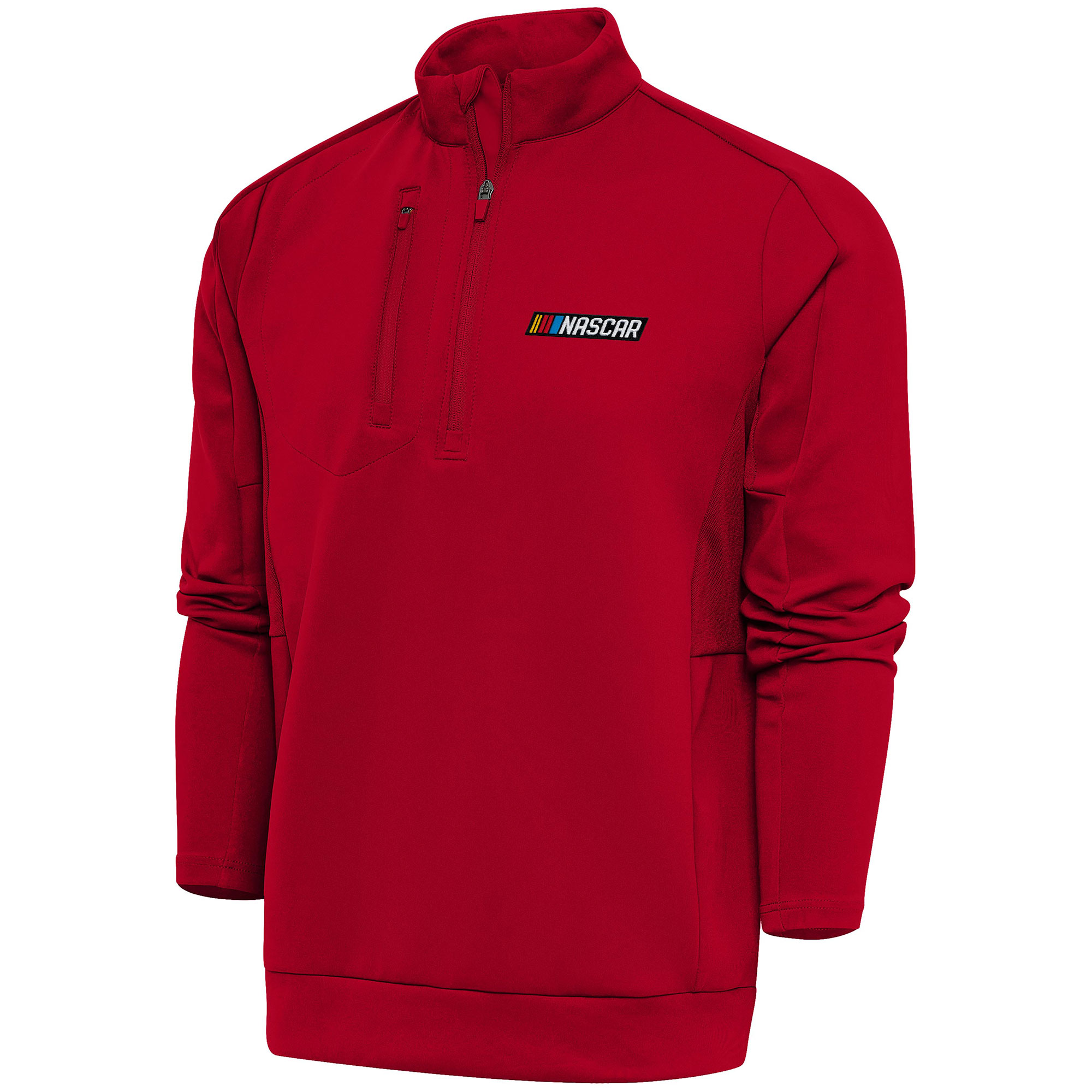 Men's Antigua Red NASCAR Generation Quarter-Zip Pullover Top
