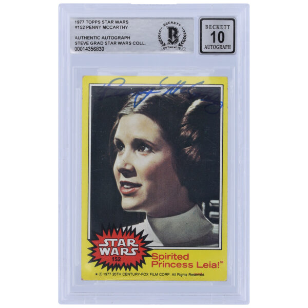 Penny McCarthy Autographed 1977 Topps Star Wars Series 1 #152 BGS Authenticated 10 Card - Image 5