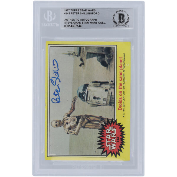 Peter Shillingford Autographed 1977 Topps Star Wars #143 BGS Authenticated Authentic Card