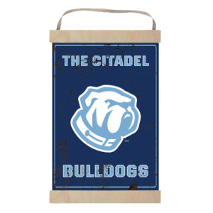 Citadel Bulldogs Faux Rust Banner Sign
