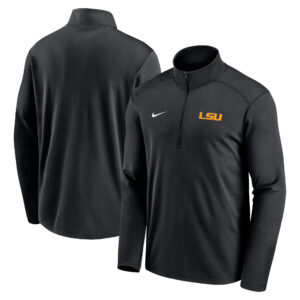 Men's Nike  Black LSU Tigers Primetime Pacer Performance Half-Zip Top