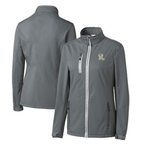 Women's Cutter & Buck  Steel Frisco RoughRiders Clique Telemark Eco Stretch Softshell Full-Zip Jacket