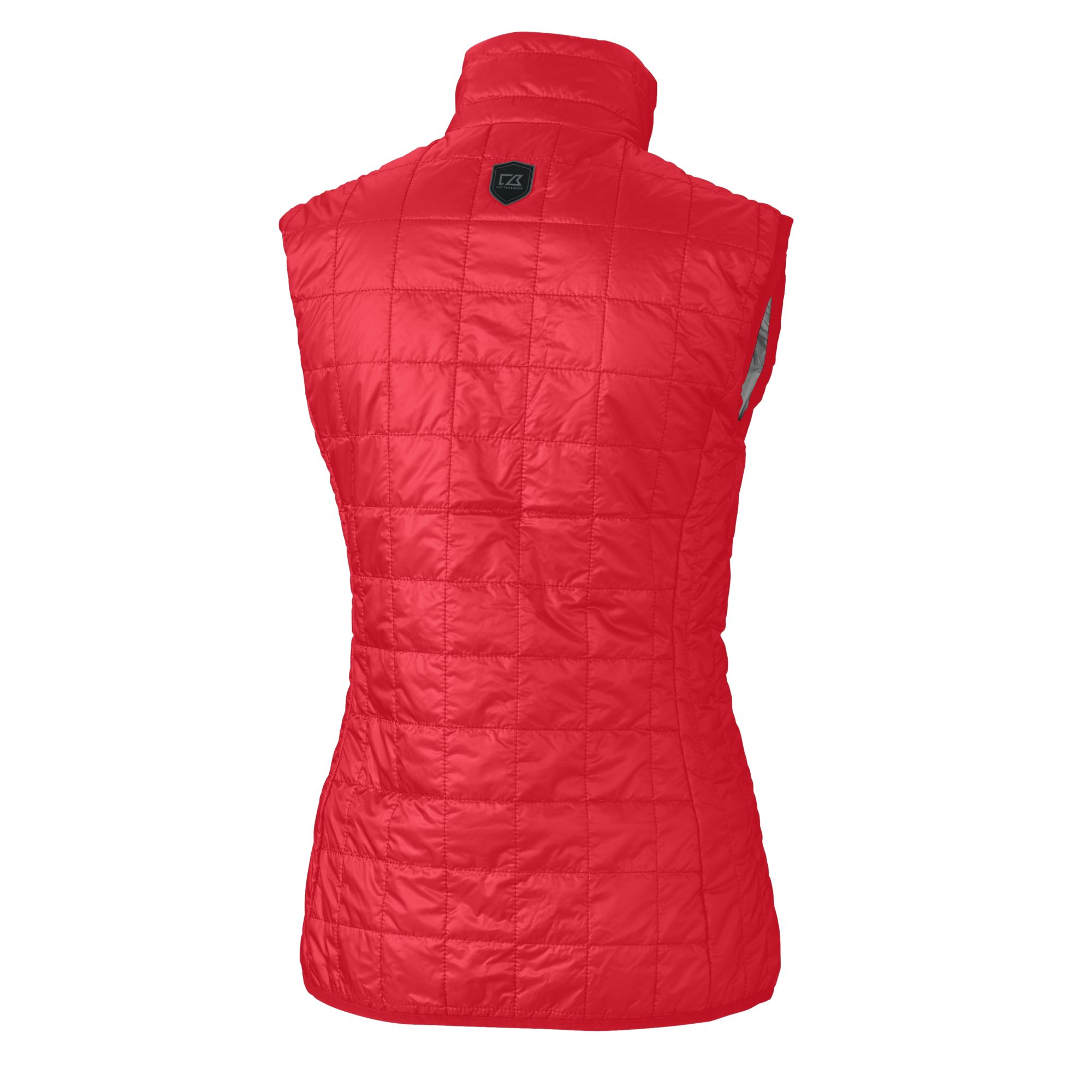 Women's Cutter & Buck Red Lansing Lugnuts Rainier PrimaLoft Eco Insulated Full-Zip Puffer Vest - Image 7