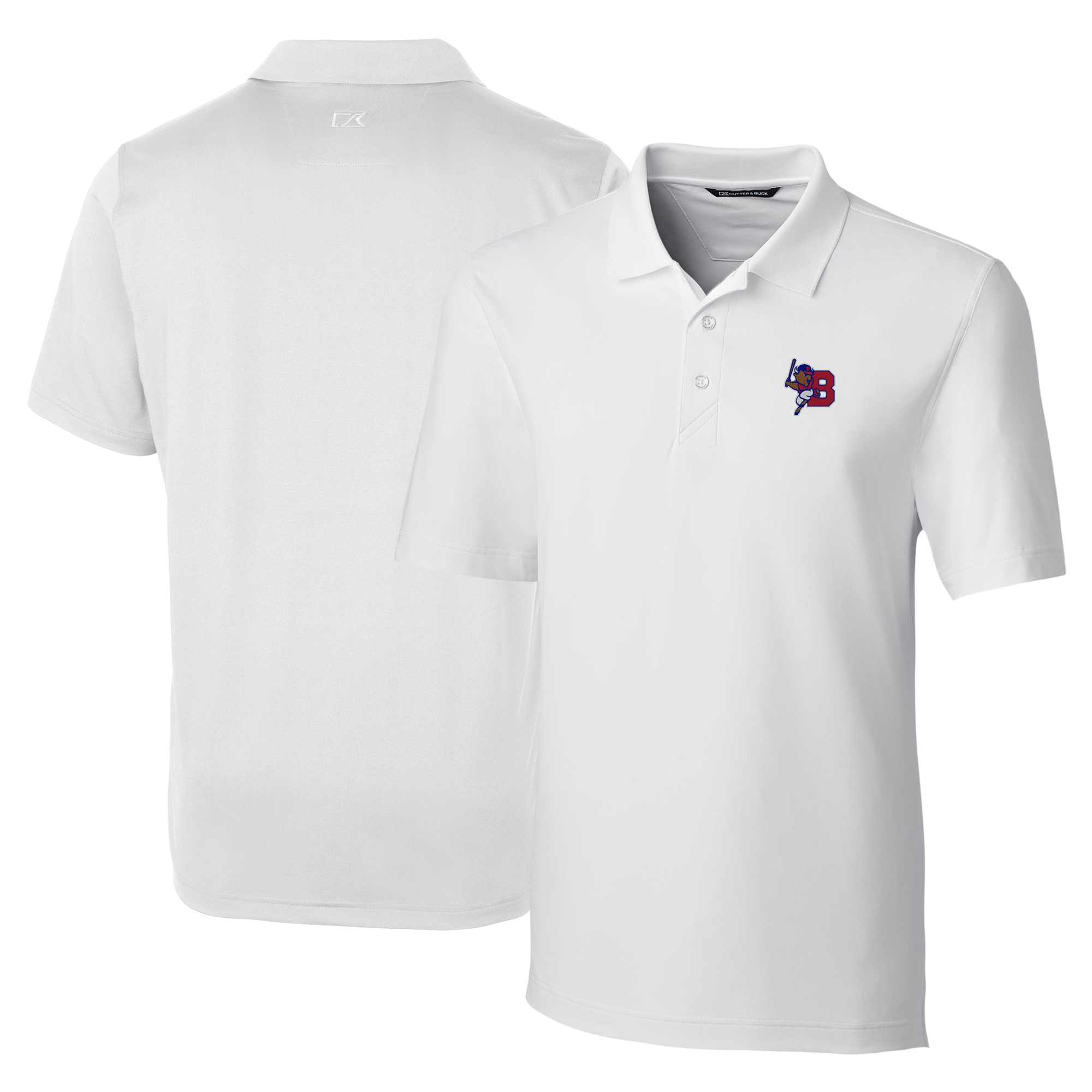 Men's Cutter & Buck White Buffalo Bisons DryTec Forge Stretch Polo