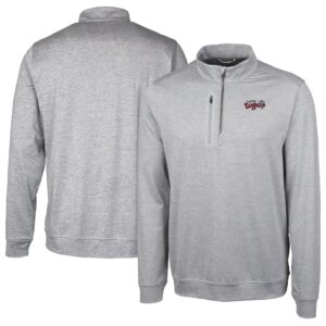 Men's Cutter & Buck  Gray Lansing Lugnuts Stealth Heathered Quarter-Zip Top