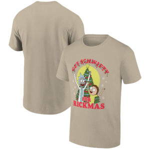 Men's Ripple Junction Tan Rick And Morty Holiday Graphic T-Shirt
