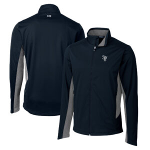 Men's Cutter & Buck Navy Scranton Wilkes-Barre RailRiders Big & Tall Navigate Softshell Full-Zip Jacket