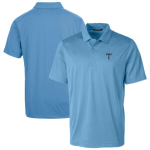Men's Cutter & Buck Powder Blue Tulsa Drillers Big & Tall Prospect Textured Stretch Polo